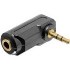 ADATTATORE AUDIO STEREO 3,5MM M POLI FEMMINA - MASCHIO ANGOLATO DELOCK