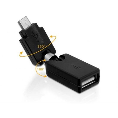 ADATTATORE RUOTABILE USB A FEMMINA - MICRO USB MASCHIO DELOCK