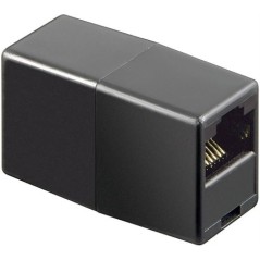 ACCOPPIATORE TELEFONICO 2 CONNETTORI RJ45 - 8P8C FEMMINA/FEMMINA COLORE NERO