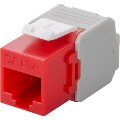 PRESA DI RETE KEYSTONE RJ45 CAT6A UTP TOOLLESS ROSSO