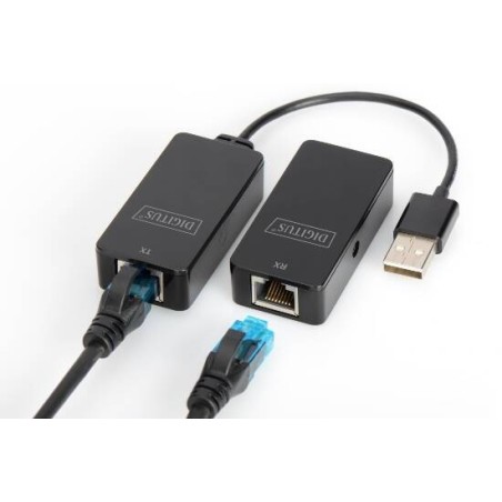 ESTENSORE DI LINEA USB 2.0 FINO A 50 MT. TRAMITE CAVO RETE CAT 5E CON ALIMENTATORE