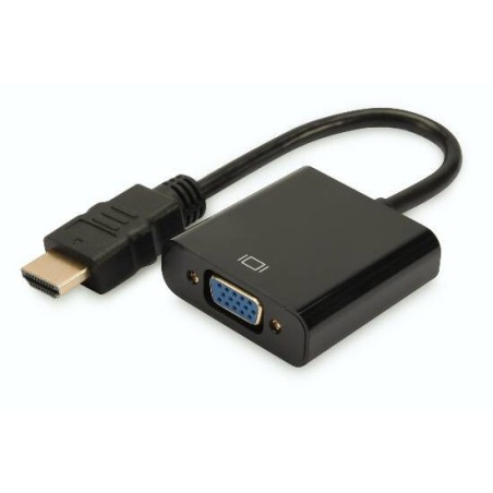 CAVO ADATTATORE HDMI MASCHIO-VGA FEMMINA CM. 15 CON PRESA AUDIO 3,5MM. COLORE NERO