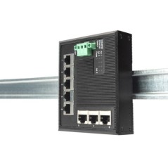 SWITCH 5-PORTE GIGABIT FLAT DIN RAIL INDUSTRIALE