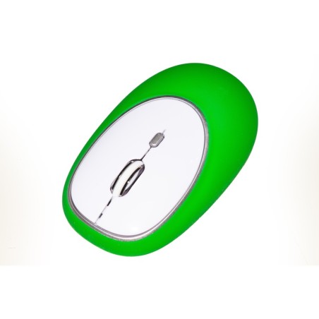 MOUSE GOMMATO WIRELESS COLORE VERDE