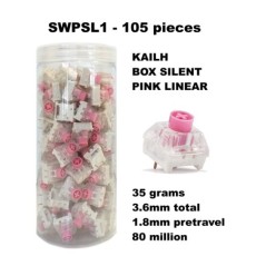 SET 105 SOTTOTASTI SWITCH KAILH BOX SILENT PINK LINEAR