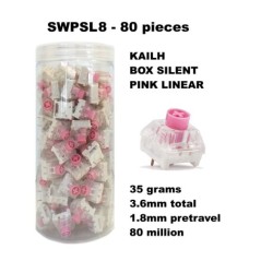 SET 80 SOTTOTASTI SWITCH KAILH BOX SILENT PINK LINEAR