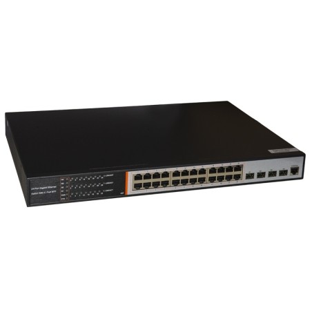 SWITCH DI RETE CON 24 PORTE GIGABIT 10/100/1000 E 4 PORTE FIBRA OTTICA SFP MANAGED LAYER 3