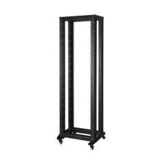 FRAME DI MONTAGGIO APERTO 19" 42 UNITA'  COLORE NERO  CON 4 MONTANTI 600X600 MM