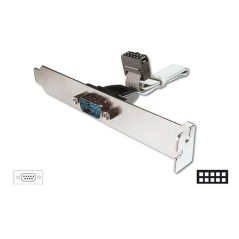 CAVO CON STAFFA METALLICA INTERNO/ESTERNO PORTA SERIALE RS232 9 POLI MASCHIO/IDC 10 PIN