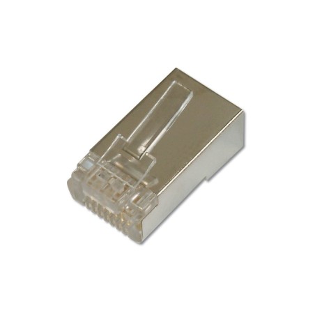 CONNETTORE PLUG 8 POLI RJ45 CAT.5E SCHERMATO PER CAVI RETE FLESSIBILI DIGITUS