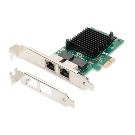 GIGABIT ETHERNET PCI EXPRESS CARD, 2 PORTE 32-BIT, STAFFA A BASSO PROFILO, CHIPSET INTEL