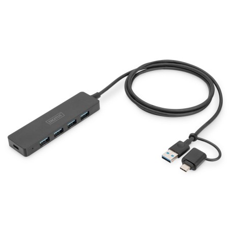 DIGITUS HUB USB 3.0, 4 PORTE, SLIM LINE