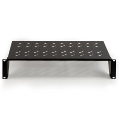RIPIANO PER ARMADIO 19" 2 UNITA' PROFONDITA' 250 MM. (UNIVERSALE) COLORE NERO