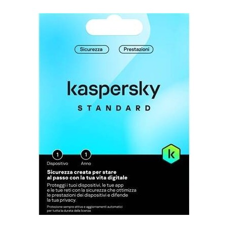 KASPERSKY STANDARD 1 DISPOSITIVO 1 ANNO ENVELOPE BS ITALIANO