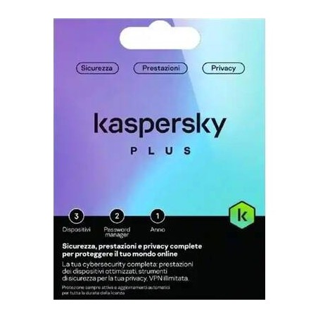 KASPERSKY PLUS 3 DISPOSITIVI 1 ANNO ENVELOPE BS ITALIANO