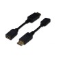 CAVO ADATTATORE DISPLAYPORT CONNETTORI DP MASCHIO - HDMI FEMMINA CM. 15 DOPPIA SCHERMATURA