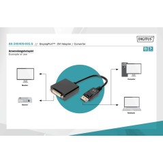 DIGITUS CAVO ADATTATORE DISPLAYPORT - DVI