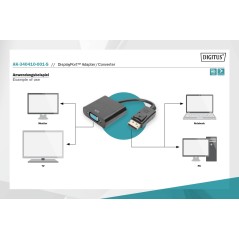 ADATTATORE VGA FEMMINA - DISPLAYPORT MASCHIO DIGITUS