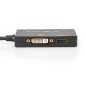 ADATTATORE VIDEO 3 IN 1 CONNETTORE DP MASCHIO - HDMI + DVI + VGA