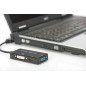 ADATTATORE VIDEO 3 IN 1 CONNETTORE DP MASCHIO - HDMI + DVI + VGA