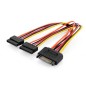 CAVETTO INTERNO SATA 15 POLI CONNETTORI MASCHIO - 2 FEMMINE CM. 20