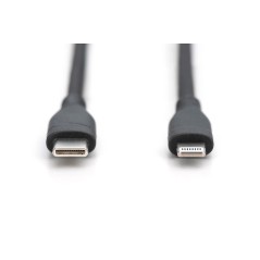 CAVO RICARICA GUAINA SILICONE USB-C / LIGHTNING 1M, USB 2.0, 60W, NERO