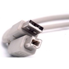 CAVO USB 2.0 CONNETTORI A-B, LUNGHEZZA MT. 1,80 COLORE GRIGIO CHIARO