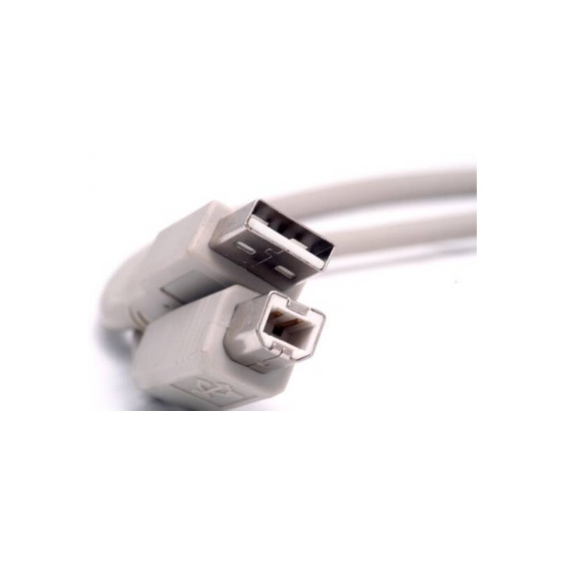 CAVO USB 2.0 CONNETTORI A-B, LUNGHEZZA MT. 1,80 COLORE GRIGIO CHIARO