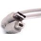 CAVO USB 2.0 CONNETTORI A-B, LUNGHEZZA MT. 1,80 COLORE GRIGIO CHIARO