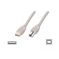 CAVO USB 2.0 CONNETTORI A-B, LUNGHEZZA MT. 1,80 COLORE GRIGIO CHIARO