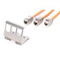 DIGITUS ADATTATORE PER GUIDA TOP-HAT PER 3 MODULI KEYSTONE