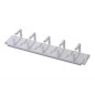 LISTELLO GUIDA CAVI 19" (2 UNITA') GRIGIO CHIARO CON 5 ANELLI (DN-19 ORG-2U)