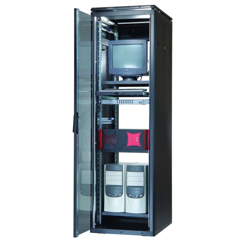ARMADIO 32 UNITA' LINEA PROFESSIONALE (A)1580 X (L)600 X (P)600 MM. COLORE NERO RAL9005