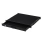 CASSETTO ESTRAIBILE CON MANIGLIA E CHIUSURA A CHIAVE PER ARMADI RACK 19" MISURE MM. 482X45X492 COLORE NERO