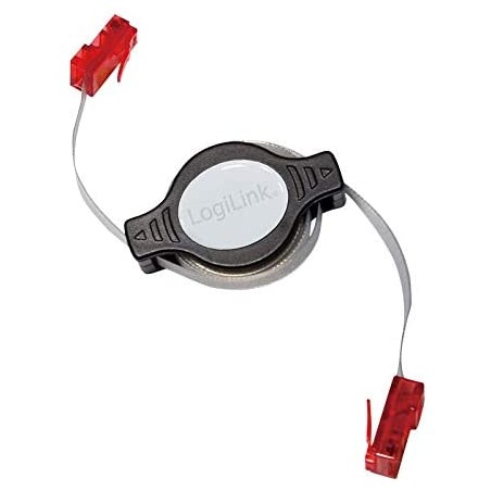 CAVO PATCH CAT 5E RETRATTILE 1,5 M 2 X RJ45