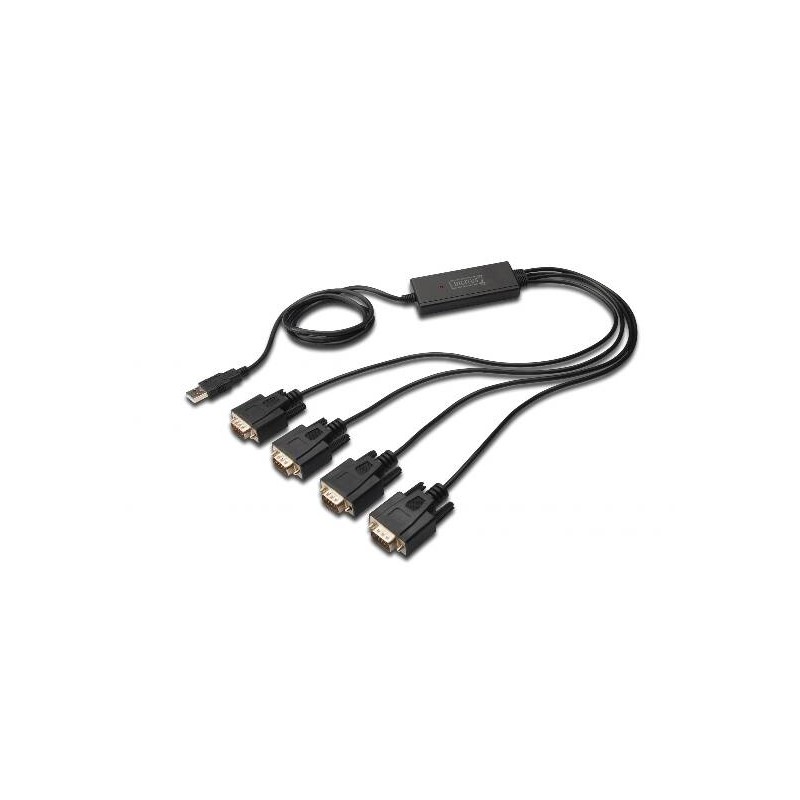 CAVO ADATTATORE DIGITUS DA USB 2.0 A 4 PORTE SERIALI 9 POLI RS232