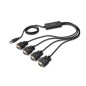CAVO ADATTATORE DIGITUS DA USB 2.0 A 4 PORTE SERIALI 9 POLI RS232