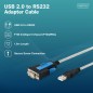 CAVO ADATTATORE DA USB 2.0 A RS232, 1,8 M, CHIPSET FTDI INTEGRATO