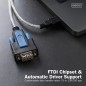 CAVO ADATTATORE DA USB 2.0 A RS232, 1,8 M, CHIPSET FTDI INTEGRATO