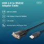 CAVO ADATTATORE DA USB 2.0 A RS232, 1,8 M, CHIPSET FTDI FT232RNL INTEGRATO