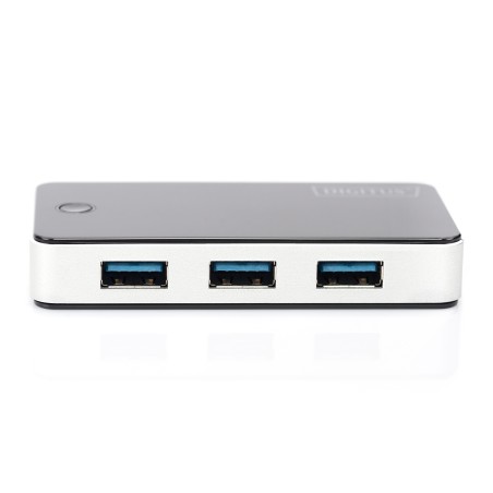 HUB 4 PORTE USB 3.0 CON ALIMENTATORE COLORE NERO