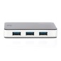 HUB 4 PORTE USB 3.0 CON ALIMENTATORE COLORE NERO