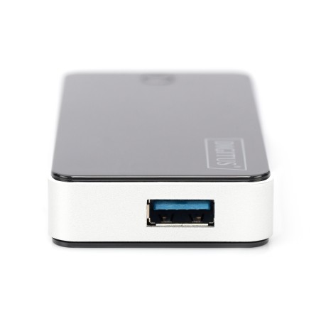 HUB 4 PORTE USB 3.0 CON ALIMENTATORE COLORE NERO
