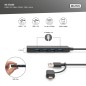 DIGITUS HUB USB 3.0, 4 PORTE, SLIM LINE