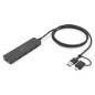 DIGITUS HUB USB 3.0, 4 PORTE, SLIM LINE