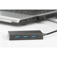 HUB 4 PORTE USB 3.0 CON ALIMENTATORE