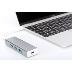HUB USB 3.0 CON 3 PORTE USB 3.0 TIPO A E 1 PORTA TIPO C, CONNETTORE MASCHIO TIPO C