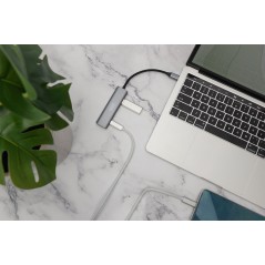 HUB USB-C 4 PORTE, 2X USB A + 2X USB-C
