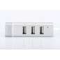 HUB CON 3 PORTE USB 2.0 TIPO A E 1 PORTA RETE RJ45, CONNETTORE MASCHIO TIPO C
