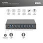 HUB USB 3.0 7 PORTE, INDUSTRIALE IN METALLO CON ALIMENTATORE INSTALLAZIONE DIN RAIL